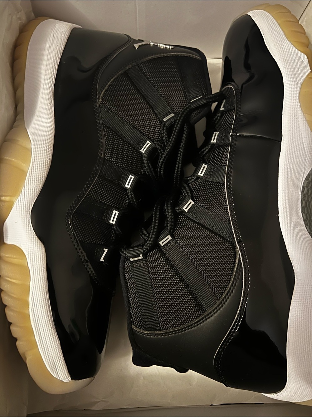 Jordan Jubilee Men's 11 Jordan Patent Leather Mid-Top Sneakers with Gum Outsole